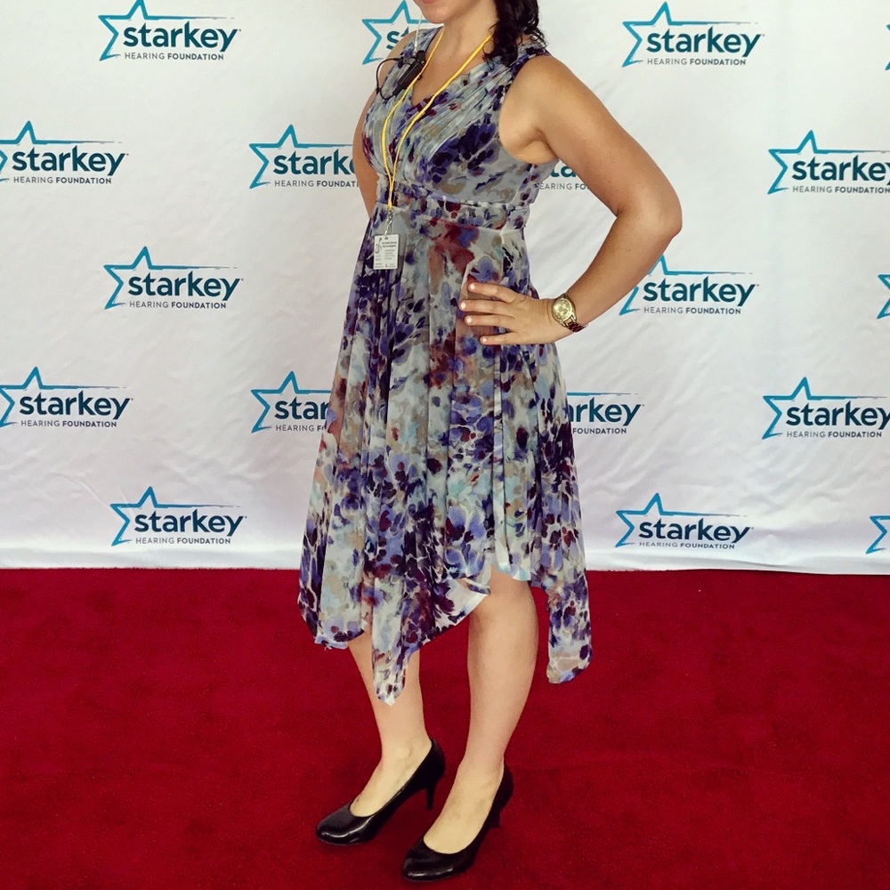 Simply Vera watercolor cocktail dress, Petite M